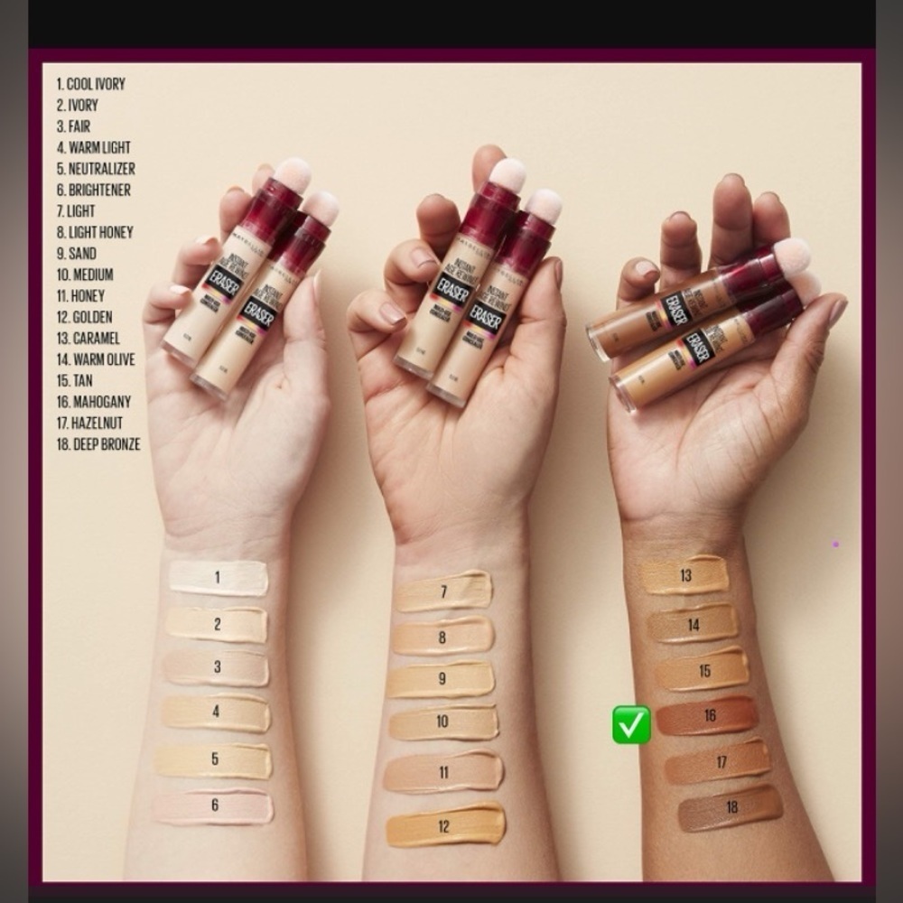 💫 2x Maybelline ERASER INSTANT AGE REWIND Multi-use CONCEALER; Mahogany 147 - Picture 3 of 15